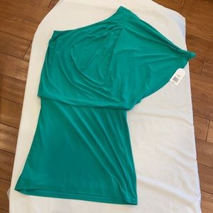 Jessica Simpson one shoulder green dress